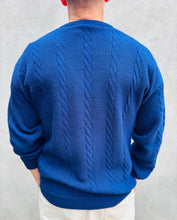 Load image into Gallery viewer, Chemise LACOSTE Cable Knit V-Neck Sport Sweater. Sz ML.