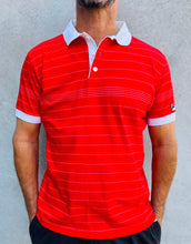 Load image into Gallery viewer, FILA Red Pinstripe Court Polo. Sz 42. Italy.