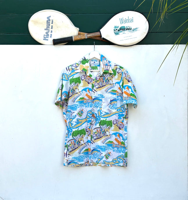 English Sports Shop BERMUDA Resort Shirt. Sz M.