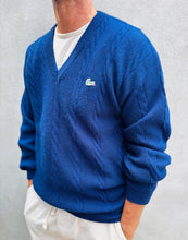 Load image into Gallery viewer, Chemise LACOSTE Cable Knit V-Neck Sport Sweater. Sz ML.