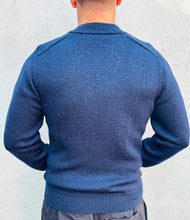 Load image into Gallery viewer, FILA Navy Zip Wool Cardigan. Sz 38. Italy.