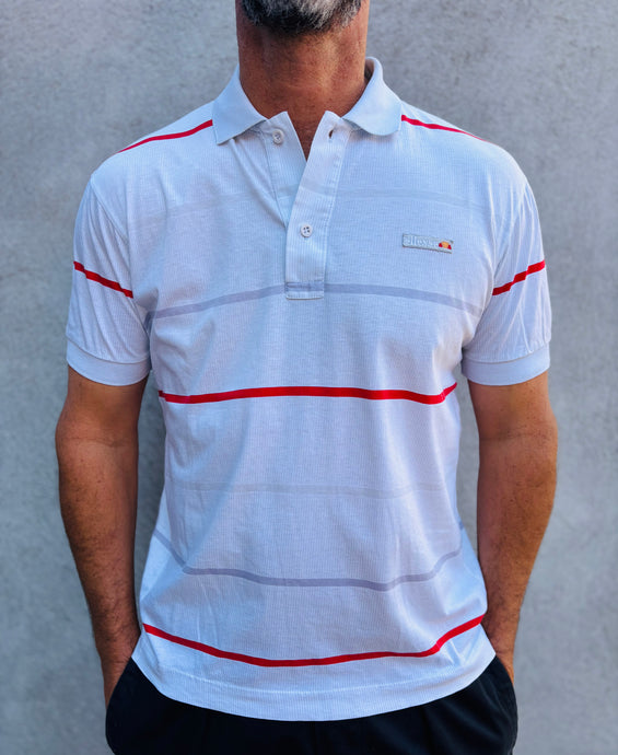 ELLESSE Striped Court Polo.