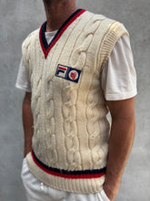 Load image into Gallery viewer, FILA Bjorn Borg Cable Knit Wool Vest. Sz. 42. Italy.