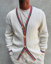 Load image into Gallery viewer, ELLESSE Cable Knit Button Wool Cardigan. Sz M/L. Italy.