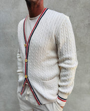 Load image into Gallery viewer, ELLESSE Cable Knit Button Wool Cardigan. Sz M/L. Italy.
