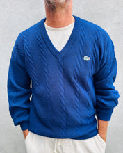 Load image into Gallery viewer, Chemise LACOSTE Cable Knit V-Neck Sport Sweater. Sz ML.