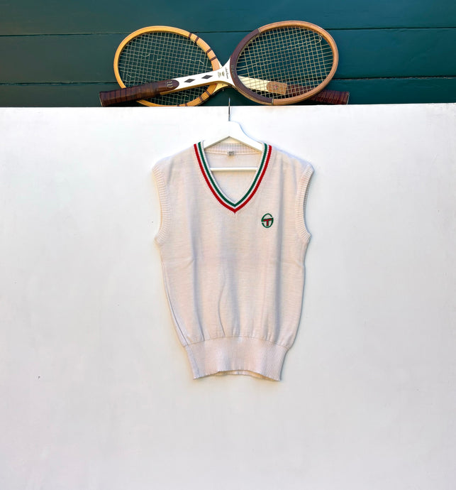 SERGIO TACCHINI Jimmy Connors 75 Tomme Wool Vest. Sz XL.