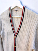 Load image into Gallery viewer, ELLESSE Cable Knit Button Wool Cardigan. Sz M/L. Italy.