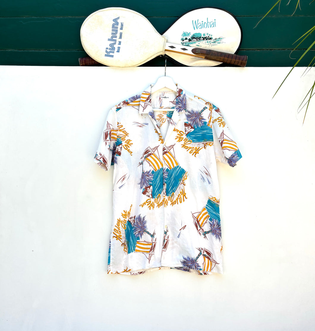 Daniel Schager for NEIMAN MARCUS 'Holiday In The Sun' Resort Shirt. Sz L.