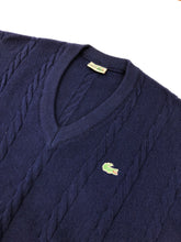 Load image into Gallery viewer, Chemise LACOSTE Cable Knit V-Neck Sport Sweater. Sz ML.